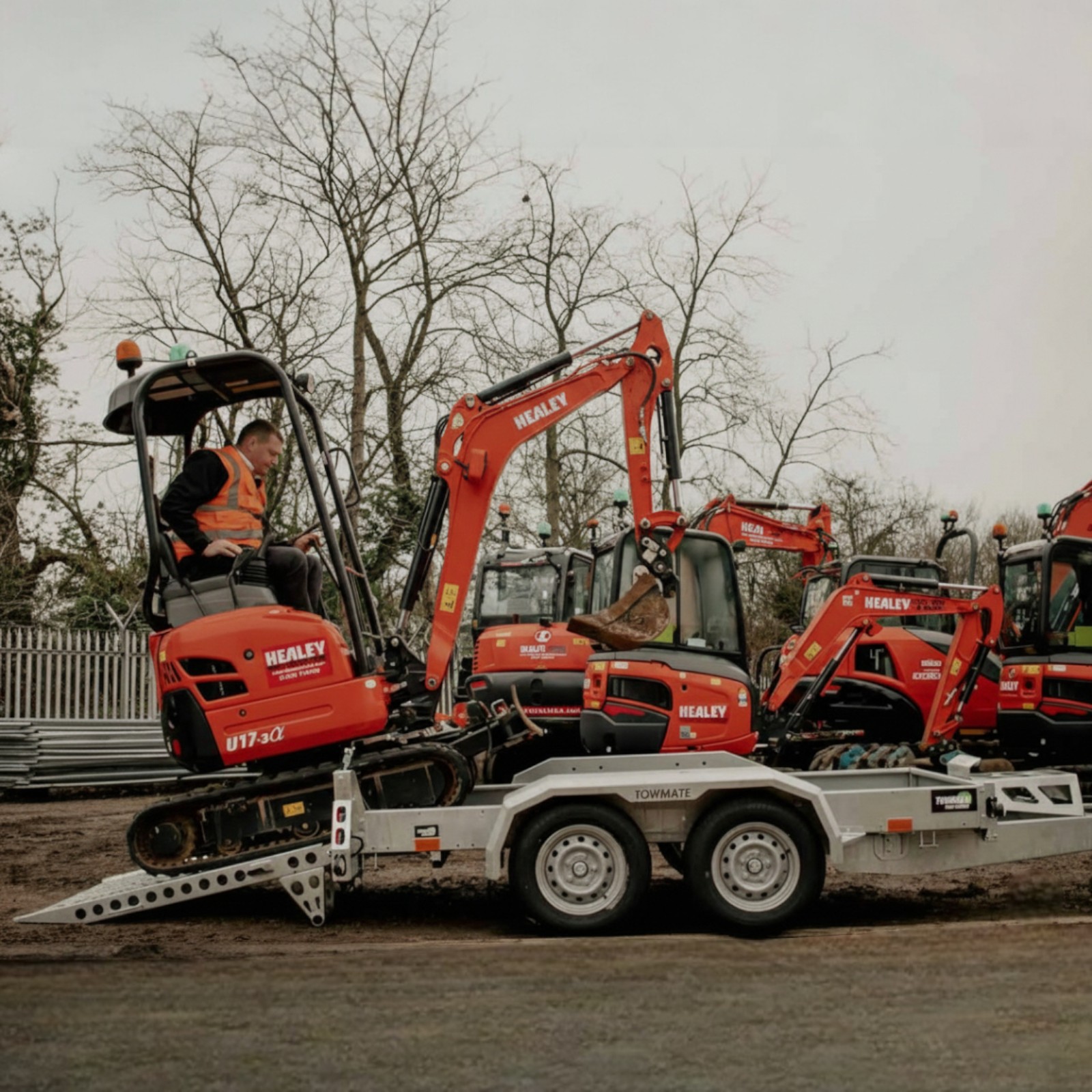 9ft x 4ft Braked Twin Axle Heavy Duty Road Apache Plant Trailer with Rear Loading and Front Bucket Rest - Image 30