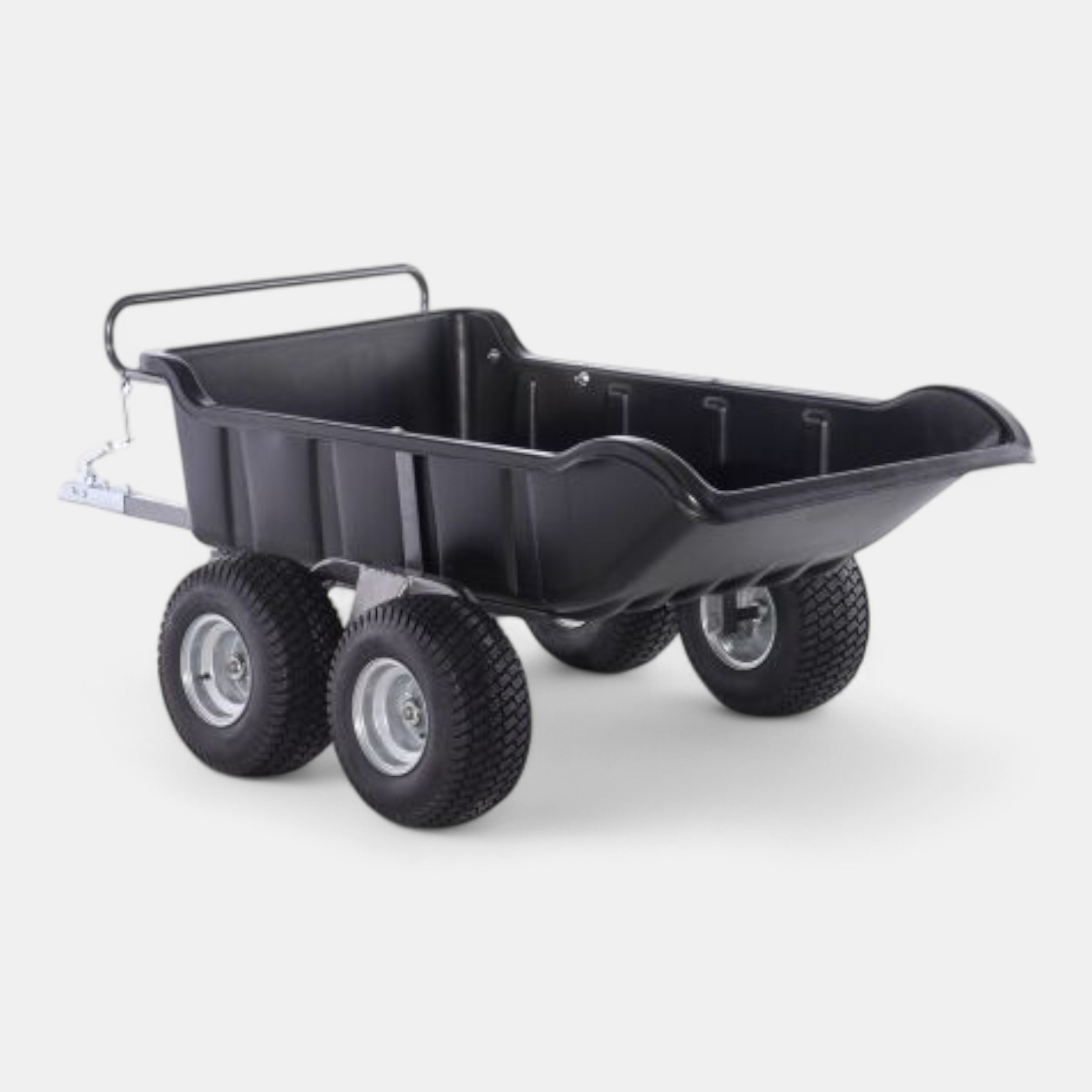 Apache ATV Garden Trailer 680 – Tandem/Twin Axle Tipping Trailer – Black