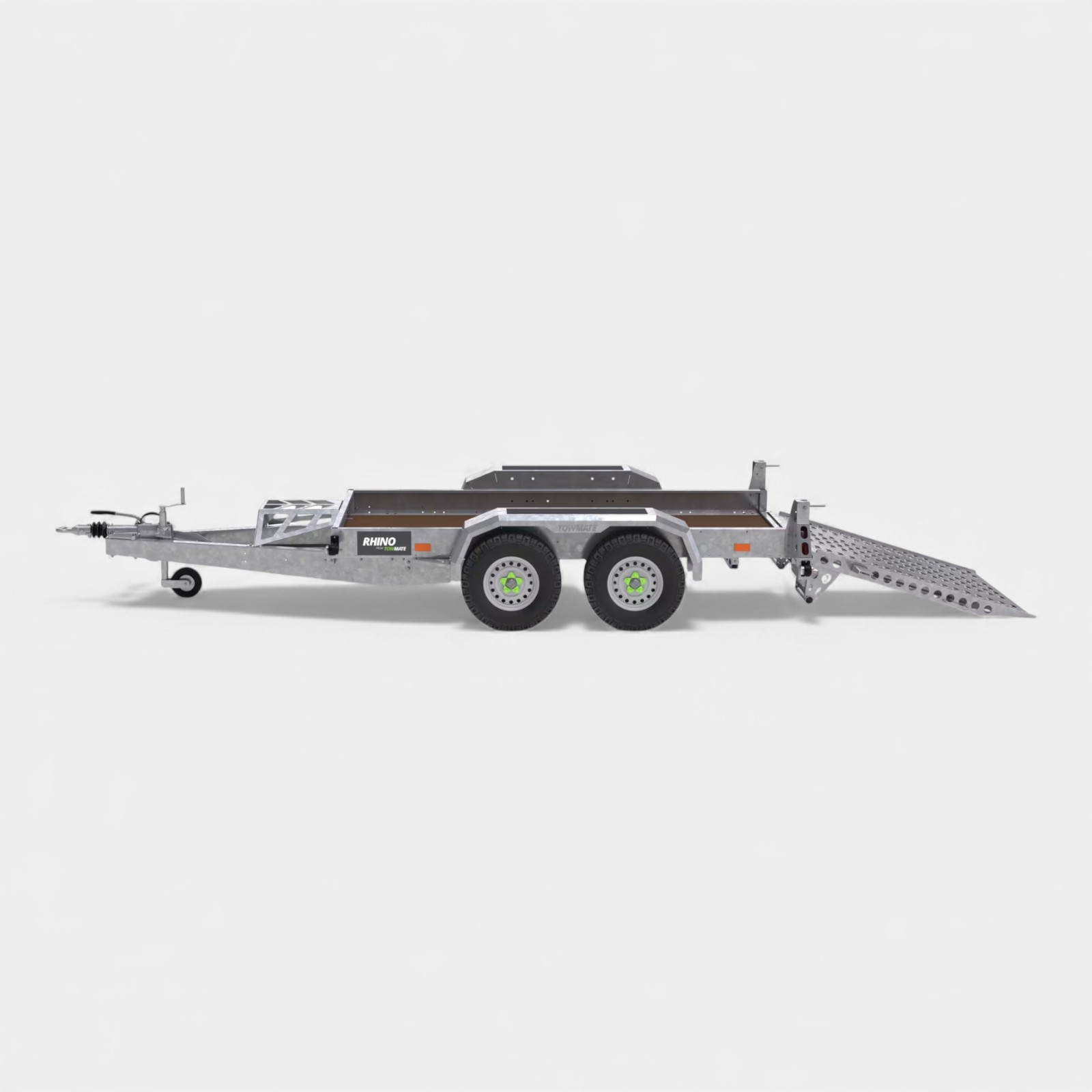 9ft x 4ft Braked Twin Axle Heavy Duty Road Apache Plant Trailer with Rear Loading and Front Bucket Rest - Image 14