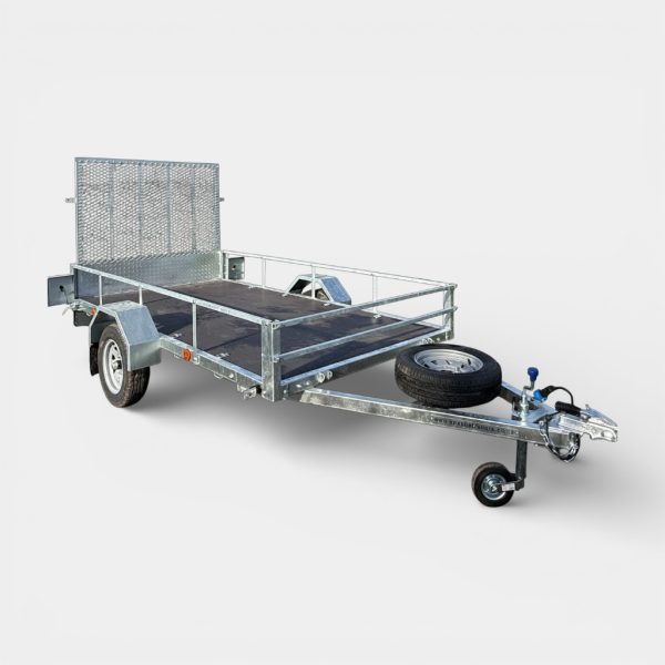 8ft x 5ft Bike, Buggy, Quad Transporter Flatbed Utility Trailer with Rear Loading Ramp