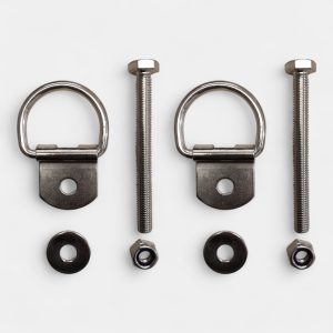 A Pair of Heavy-Duty Trailer Bed Tie Down Rings for Self Fitting