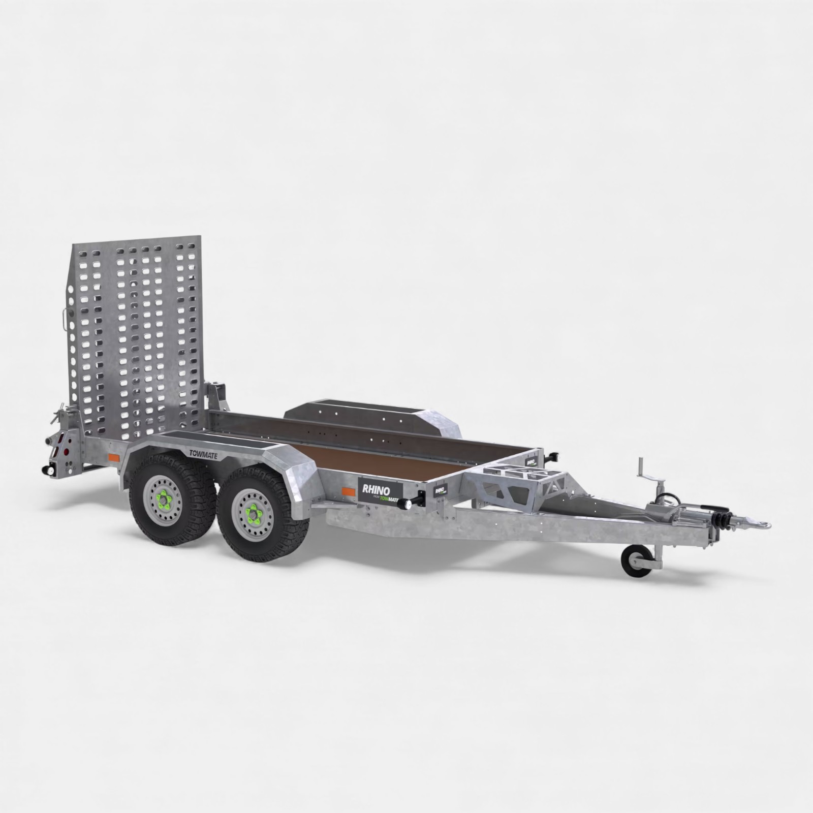 9ft x 4ft Braked Twin Axle Heavy Duty Road Apache Plant Trailer with Rear Loading and Front Bucket Rest - Image 11