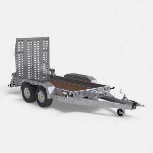 10ft x 5ft Braked Twin Axle Heavy Duty Road Apache Plant Trailer with Rear Loading and Front Bucket Rest