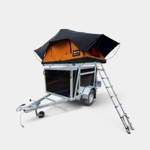 6ft x 4ft Roof Tent Camper Compact 64 Trailer & Rear Loading Door (with TentBox)