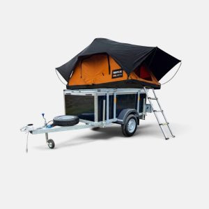 6ft x 4ft Roof Tent Camper Lowrider 64 Trailer & Rear Loading Door (with TentBox)