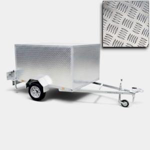6ft x 4ft Cube MIDI Xtra Secure Box Trailer with Padlock Box, Chequer Plate Body & Rear Loading Ramp
