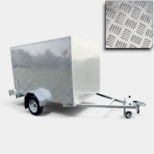 6ft x 4ft Cube Pro Xtra Secure Box Trailer with Padlock Box, Chequer Plate Body & Rear Loading Ramp