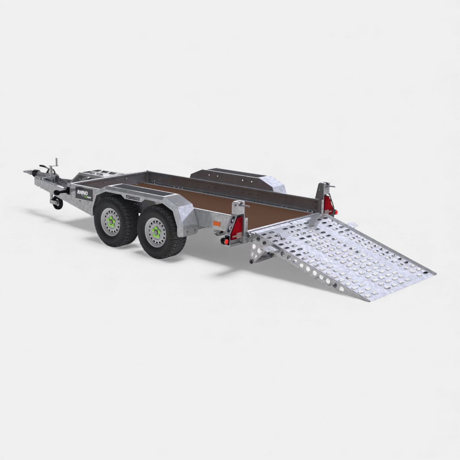 9ft x 4ft Braked Twin Axle Heavy Duty Road Apache Plant Trailer with Rear Loading and Front Bucket Rest - Image 15