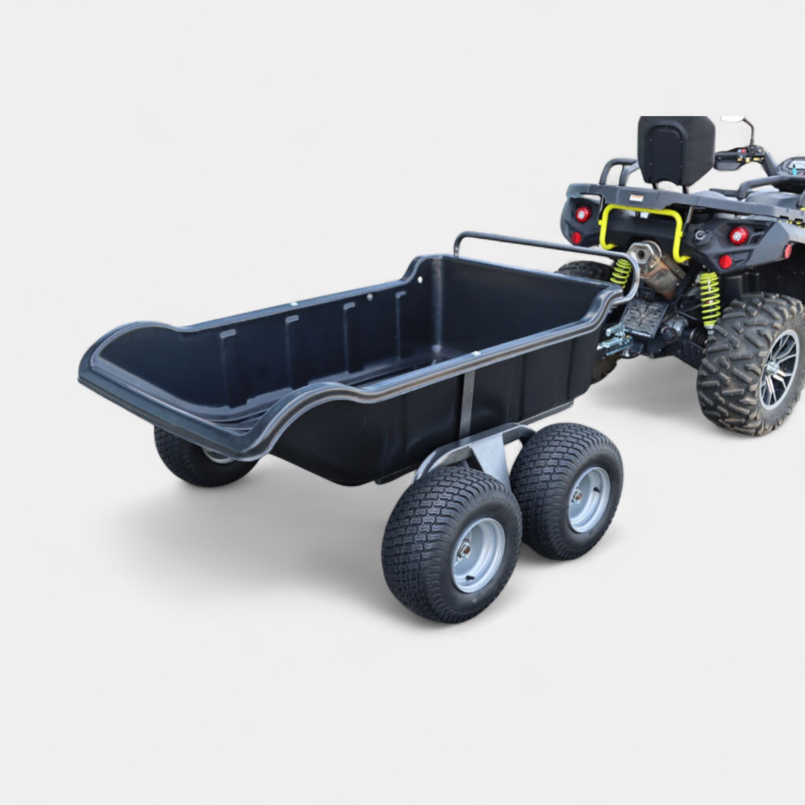 Apache ATV Garden Trailer 680 – Tandem/Twin Axle Tipping Trailer – Black - Image 2
