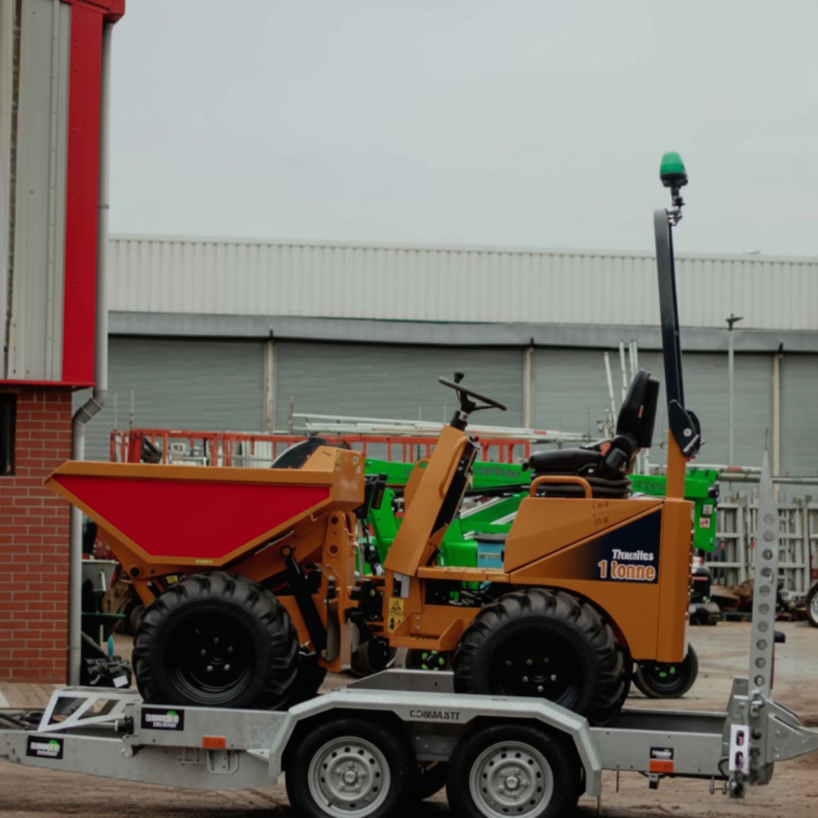 9ft x 4ft Braked Twin Axle Heavy Duty Road Apache Plant Trailer with Rear Loading and Front Bucket Rest - Image 35