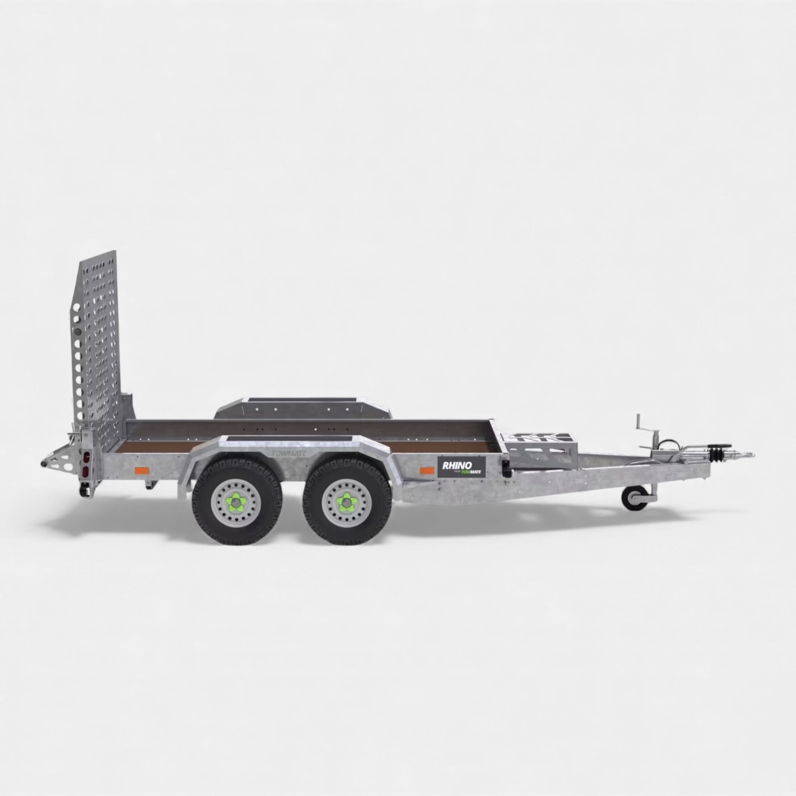 9ft x 4ft Braked Twin Axle Heavy Duty Road Apache Plant Trailer with Rear Loading and Front Bucket Rest - Image 2