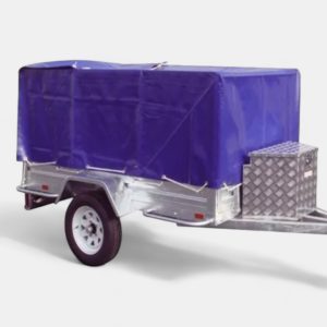 10ft × 5ft Heavy Duty Fitted Tarpaulin Cover To Fit Apache Caged Trailers