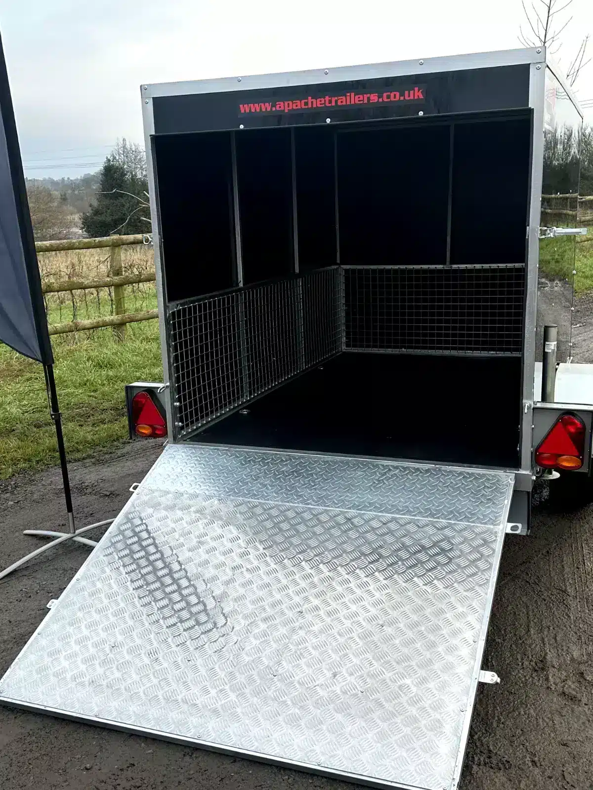 Ex-Demo – 8ft x 5ft Cube 85 Box Trailer with Colour Coded Rear Loading Ramp, Prop Stands & Spare Wheel in Black - Image 2
