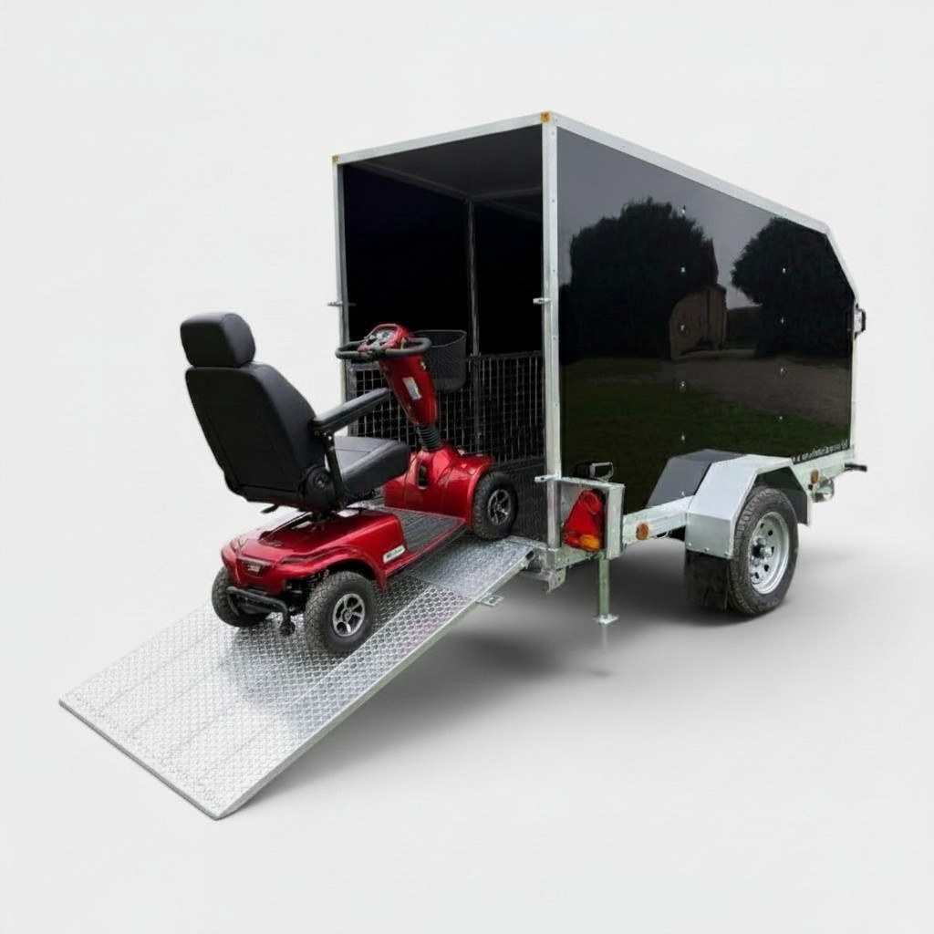 6ft x 4ft Apache Mobility 64 Trailer with Aerodynamic Body & Rear Loading Ramp