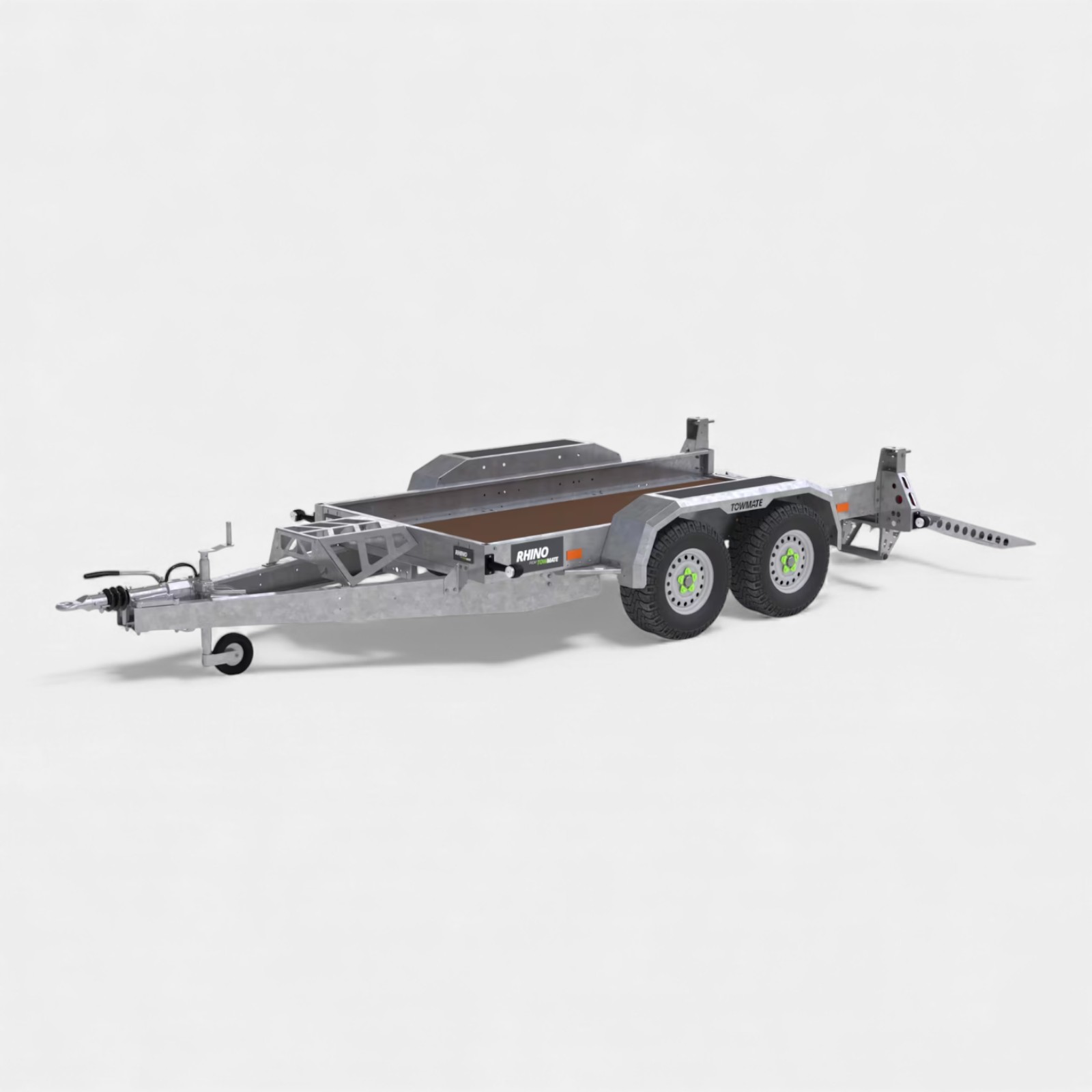 9ft x 4ft Braked Twin Axle Heavy Duty Road Apache Plant Trailer with Rear Loading and Front Bucket Rest - Image 5